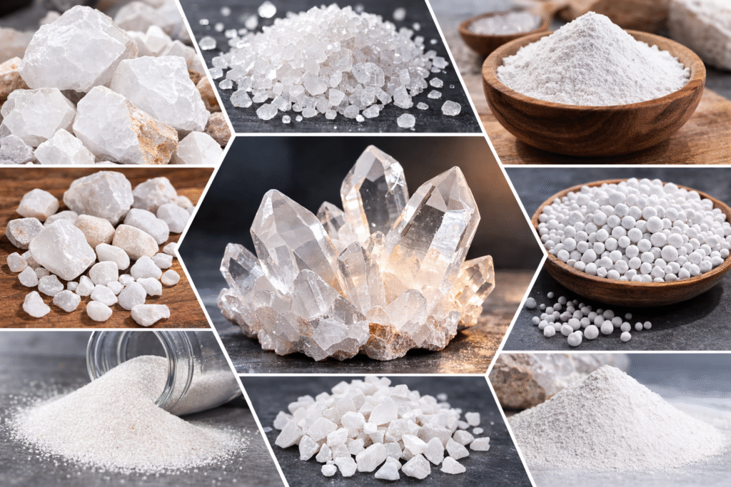 available forms of quartz