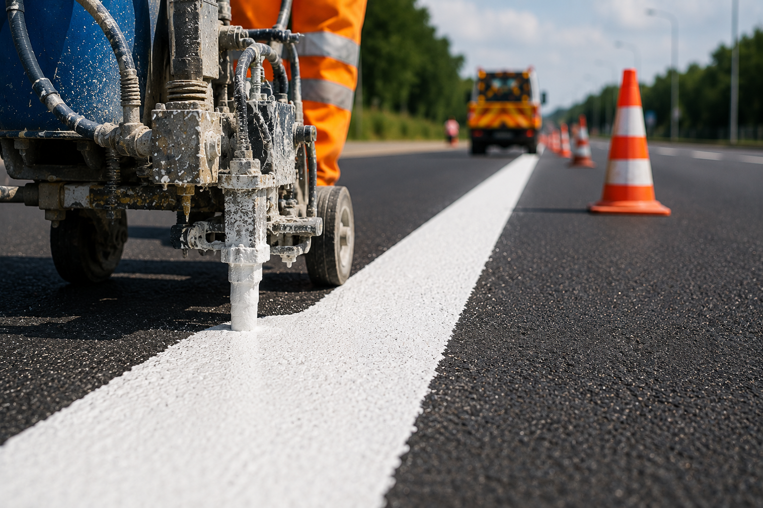 Marble Chips paints road