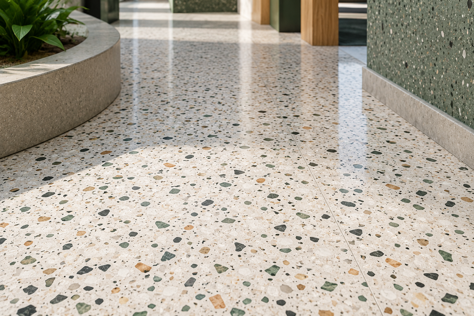 Marble Chips terrazo flooring